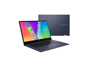 ASUS VivoBook Go 14 Flip Thin and Light 2in1 Laptop 14 inch HD Touch Intel Celeron N4500 CPU UHD Graphics 4GB RAM 64GB eMMC NumberPad Windows 11 Home in S Mode Quiet Blue J1400KADS02T
