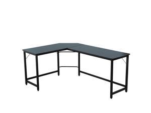 Computer Corner Desk Home Gaming Desk Office Writing Desk Space-Saving Easy to Assemble, Black