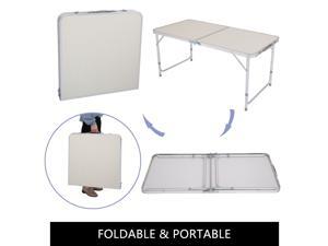 US Stock 120 x 60 x 70 4Ft Portable Folding Table Outdoor Picnic Camping Dining Party Indoor