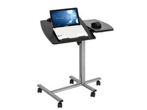 Five-Wheel Home Use Multifunctional Lifting Removable Computer Desk Black & Silver Five-Wheel Home Use Multifunctional Lifting Removable Computer Desk Black & Silver