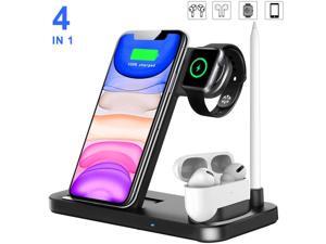 4 In 1 Wireless Charger, 15W Wireless Charging Station For Apple Watch Series 5/4/3/2/1, AirPods Pro, Apple Pencil, Phone 12 Pro Max 11 XS Max XS XR X 8 8 Plus 4 In 1 Wireless Charger, 15W Wireless Charging Station For Apple Watch Series 5/4/3/2/1, AirPods Pro, Apple Pencil, Phone 12 Pro Max 11 XS Max XS XR X 8 8 Plus