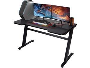 Gaming Desk 47.2" W x 23.6" D Home Office Computer PC Desk Gaming Table Curve Design for Men Boyfriend Female Gift, Black Gamer Workstation, with 2 Cable Management Holes XH Gaming Desk 47.2" W x 23.6" D Home Office Computer PC Desk Gaming Table Curve Design for Men Boyfriend Female Gift, Black Gamer Workstation, with 2 Cable Management Holes XH