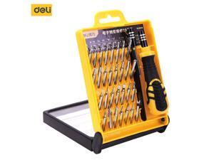 Deli DL1033D Electronic Precision Repair Screwdriver 33 Pcs Set Of Screwdriver Bits With Alloy Handle Home Hand Tools For Repair