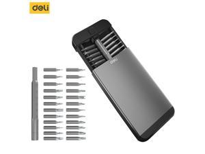 Deli DL3525 Electronic Precision Repair Screwdriver 25 Pcs Set Of Screwdriver Bits With Alloy Handle Home Hand Tools For Repair