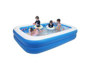 Greatlizard Family Inflatable Swimming Pool, 102" x 70" x 22" Full-Sized Inflatable Lounge Pool for Baby, Kids, Adult, Infant, Toddlers for Ages 3+,Outdoor, Garden, Backyard, Summer Water Party Greatlizard Family Inflatable Swimming Pool, 102" x 70" x 22" Full-Sized Inflatable Lounge Pool for Baby, Kids, Adult, Infant, Toddlers for Ages 3+,Outdoor, Garden, Backyard, Summer Water Party