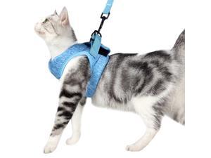 Cat Harness Escape Proof Small Cat and Dog Vest Harness with Reflective Strap Soft Mesh Adjustable Cat Walking Jacket for Kitten Cat Harness Escape Proof Small Cat and Dog Vest Harness with Reflective Strap Soft Mesh Adjustable Cat Walking Jacket for Kitten
