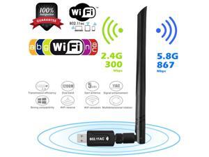 Greatlizard 1200Mbps Wireless USB Wifi Adapter Dongle Dual Band 2.4G/5GHz W/Antenna 802.11AC WiFi Network Card Free Drive For Laptop PC