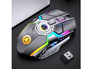 A5 Wireless Mouse, Rechargeable Game, RGB Light-emitting Mute, Silent Computer Accessories, Lithium Battery 500 MAh A5 Wireless Mouse, Rechargeable Game, RGB Light-emitting Mute, Silent Computer Accessories, Lithium Battery 500 MAh