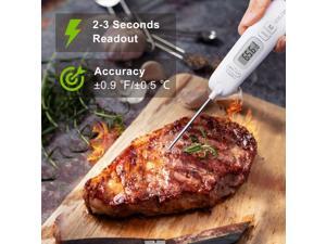 Instant Read Meat Thermometer For Kitchen Cooking, Ultra Fast Precise WaterProof Digital Food Thermometer With Backlight, Magnet And Foldable Probe For Deep Fry, Outdoor BBQ, Grill