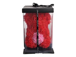 Unique Gifts ,Rose Bear - Rose Teddy Bear - Gifts for Girls, Gifts for mom, Girlfriend Gifts, Birthday Gift for Women - Over 250 Flowers -10 inch