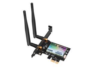 Wireless Dual Band PCI Express WiFi Adapter PCI-E Network Card 3000 Mbps WIfi 6 AX200 2.4G/5G With Antennas Desktop PC Windows 10 Wireless Dual Band PCI Express WiFi Adapter PCI-E Network Card 3000 Mbps WIfi 6 AX200 2.4G/5G With Antennas Desktop PC Windows 10