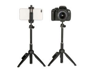 Phone Tripod Portable Adjustable Camera Stand Holder With Wireless Remote Selfie Stick (Max Elongated Length 1m) Phone Tripod Portable Adjustable Camera Stand Holder With Wireless Remote Selfie Stick (Max Elongated Length 1m)
