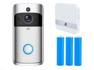 Wireless Video Doorbell, Waterproof WiFi Doorbell Security Camera with Chime, Cloud Storage, Two-Way Talk, PIR Motion Detection, Night Vision 1280×720P Wireless Video Doorbell, Waterproof WiFi Doorbell Security Camera with Chime, Cloud Storage, Two-Way Talk, PIR Motion Detection, Night Vision 1280×720P