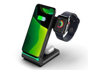 BONOLA 3-in-1 Fast Wireless Chargers Charging Station for Mobile Phone/iWatch/Headphone BONOLA BONOLA 3-in-1 Fast Wireless Chargers Charging Station for Mobile Phone/iWatch/Headphone BONOLA