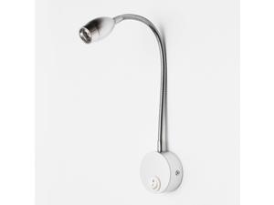 LED Bedside Reading Light Flexible Gooseneck Wall Lamp Night Lights for Bedroom (Brushed Silver, Warm White, 3W) LED Bedside Reading Light Flexible Gooseneck Wall Lamp Night Lights for Bedroom (Brushed Silver, Warm White, 3W)