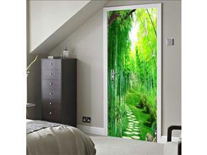 3D Bamboo Forest Door Sticker Self Adhesive Removable Door Wall Mural Wallpaper for Home Decoration 3D Bamboo Forest Door Sticker Self Adhesive Removable Door Wall Mural Wallpaper for Home Decoration