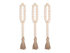VOSAREA 3pcs Nordic Style Nature Wood Beads String with Tassel Decorations for Home Car (Pattern 2) VOSAREA 3pcs Nordic Style Nature Wood Beads String with Tassel Decorations for Home Car (Pattern 2)