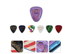 Portable Guitar Pick Holder Case Bag with 6pcs Acoustic Electric Guitar Picks Portable Guitar Pick Holder Case Bag with 6pcs Acoustic Electric Guitar Picks