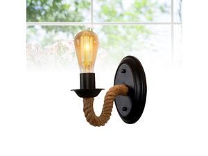 Retro LED Hemp Rope Wall Lamp Creative Bedside Lamp Metal Indoor Lighting Home Fixtures Sconce Light for Aisle Bedroom Bedside (Bulb Not Included) Retro LED Hemp Rope Wall Lamp Creative Bedside Lamp Metal Indoor Lighting Home Fixtures Sconce Light for Aisle Bedroom Bedside (Bulb Not Included)