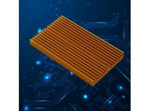 Aluminum Alloy Heat Sink Radiator Plate Cooling Block for PCB IC Chip - 100x60x10mm (Golden) Aluminum Alloy Heat Sink Radiator Plate Cooling Block for PCB IC Chip - 100x60x10mm (Golden)