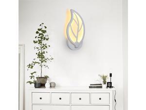 Indoor 12W LED Leaf Wall Lamp Modern Decoration Bedroom Bathroom Porch Light - Warm White (White) Indoor 12W LED Leaf Wall Lamp Modern Decoration Bedroom Bathroom Porch Light - Warm White (White)