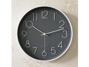 Plastic Living Room Digital Clock Decorative Home Quartz Clock Modern Wall Clock Fashion Hanging Timer (Grey Frame White Background Without battery) Plastic Living Room Digital Clock Decorative Home Quartz Clock Modern Wall Clock Fashion Hanging Timer (Grey Frame White Background Without battery)