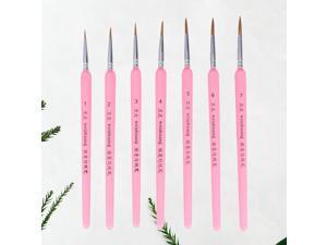 6Pcs Wolf Hair Tip Brushes Professional Detail Paint Brush Fine Detailing Painting Drawing Brushes(Pink) 6Pcs Wolf Hair Tip Brushes Professional Detail Paint Brush Fine Detailing Painting Drawing Brushes(Pink)