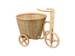 1PC Handmade Bamboo Woven Storage Basket Tricycle Shape Storage Holder Container for Fruit Candy (Style A) 1PC Handmade Bamboo Woven Storage Basket Tricycle Shape Storage Holder Container for Fruit Candy (Style A)