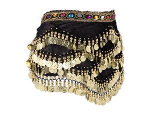 1 Pc Creative Womens Skirt Belly Dance Hip Scarf Wrap with Diamonds Coins for Women Ladies Girls (Red) 1 Pc Creative Womens Skirt Belly Dance Hip Scarf Wrap with Diamonds Coins for Women Ladies Girls (Red)
