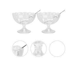 2 Sets Transparent Fruit Salad Bowl Round Plastic Vegetable Salad Cup Multi-purpose Salad Ice Cream Cup Stylish Fruit Dessert Cup for Hotel Party Home Store 2 Sets Transparent Fruit Salad Bowl Round Plastic Vegetable Salad Cup Multi-purpose Salad Ice Cream Cup Stylish Fruit Dessert Cup for Hotel Party Home Store