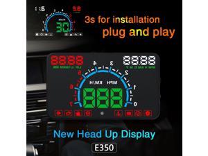 Head Up Display Digital Universal Car HUD Speed Fatigue Reminder Voltage Warning RPM Fuel Consumption (Black) Head Up Display Digital Universal Car HUD Speed Fatigue Reminder Voltage Warning RPM Fuel Consumption (Black)