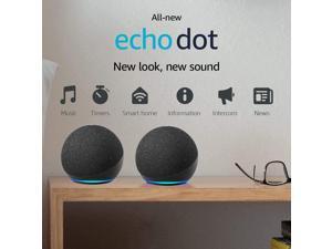 2PCS Echo Dot (4th Gen) | Smart Speaker with Alexa | Charcoal 2PCS Echo Dot (4th Gen) | Smart Speaker with Alexa | Charcoal
