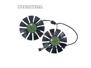 75mm Fan For ASUS STRIX GTX750Ti GTX 950 960 R9-370 RX-460 Dual Fan T128010SH 0.25AMP