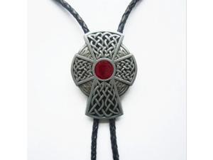 Mens Womens Metal Western Multicolor Celtic Ornamentn Black Leather Rope Necklace Poirot Tie Mens Womens Metal Western Multicolor Celtic Ornamentn Black Leather Rope Necklace Poirot Tie