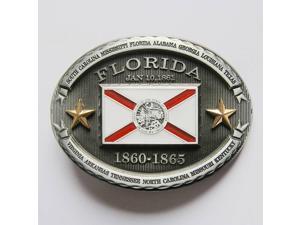 New Vintage Florida Western Oval State Flag Belt Buckle New Vintage Florida Western Oval State Flag Belt Buckle