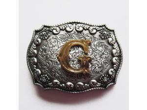 Western Men‘s Zinc alloy Leather Belt Buckle Cowboy Letter G shape Pattern Western Men‘s Zinc alloy Leather Belt Buckle Cowboy Letter G shape Pattern