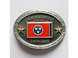 New Vintage Oval Tennessee Flag Belt Buckle New Vintage Oval Tennessee Flag Belt Buckle