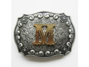 Western Men‘s Zinc alloy Leather Belt Buckle Cowboy Letter M shape Pattern Western Men‘s Zinc alloy Leather Belt Buckle Cowboy Letter M shape Pattern