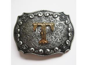 Western Men‘s Zinc alloy Leather Belt Buckle Cowboy Letter T shape Pattern Western Men‘s Zinc alloy Leather Belt Buckle Cowboy Letter T shape Pattern