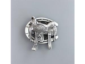New Original Vintage Silver Plated Western Saddle Horse Shoe Belt Buckle New Original Vintage Silver Plated Western Saddle Horse Shoe Belt Buckle