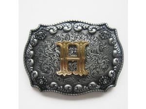 Western Men‘s Zinc alloy Leather Belt Buckle Cowboy Letter H shape Pattern Western Men‘s Zinc alloy Leather Belt Buckle Cowboy Letter H shape Pattern