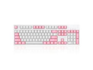 Pink Mechanical Gaming Keyboard PBT Keycaps White Backlight USB Wired Keyboard With Cherry MX Switch For PC/Laptop