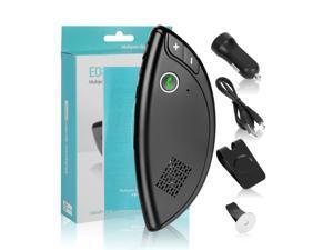 Bluetooth Car Speakerphone Hands Free Wireless Car Speaker Kit Built-in Mic For Safe Driving With Visor Clip