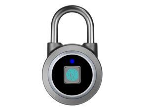 Fingerprint Padlock, Bluetooth Lock, Mobile APP, Smart Padlock with Keyless Biometric, Water Resistant, Suitable for Gym, Sports, Bike, School, Fence and Storage
