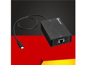 USB C Ethernet Adapter USB3.1 Type-C Thunderbolt 3 Network Card to RJ45 Lan Intel Chipset 10 Gigabit Ethernet for Windows MAC OS