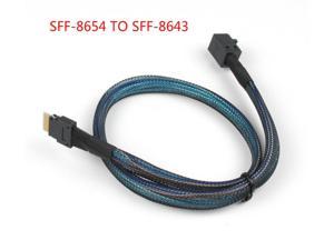 MINI SAS 38P SFF-8654 36 pin to Mini-SAS SFF-8643 Server Data RAID Transmission Cable 50CM
