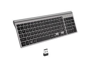 2.4G Wireless Keyboard 104Key Keyboard USB Portable Silent UltraThin Keyboard with Small Numeric Keyboard for Laptop