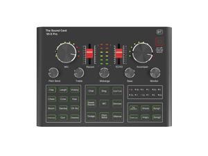 V9X PRO Sound Card,Audio Mixer for Live Broadcast Recording Phone Computer PC Live Recording Home KTV Voice Chat