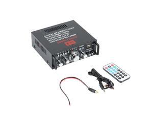 Mini Amplifier Audio Bluetooth Stereo Power Amplifier FM SD HIFI 2CH AMP Audio Music Player for Car Home(EU Plug)