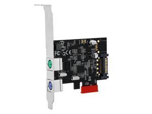 OIAGLH PCIE To PS2 Expansion Card for PS2 Mouse Keyboard PCIE Round Port Adapter for Legacy Desktop PC SATA PS2 Expansion Card